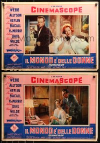 4t0300 WOMAN'S WORLD group of 13 Italian 20x28 pbustas 1955 June Allyson, Webb, Heflin, Bacall, Dahl!