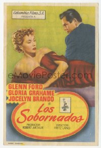 4t0888 BIG HEAT Spanish herald 1954 Glenn Ford & sexy Gloria Grahame, Fritz Lang, different!