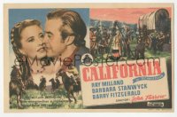 4t0901 CALIFORNIA Spanish herald 1950 Ray Milland, Barbara Stanwyck, Barry Fitzgerald, different!