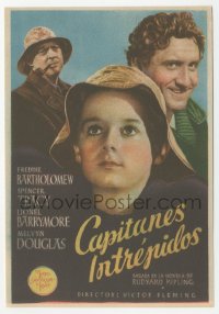 4t0905 CAPTAINS COURAGEOUS 1pg Spanish herald 1940 Spencer Tracy, Bartholomew, Barrymore, different!