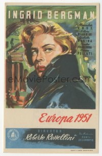 4t0948 EUROPA '51 Spanish herald 1953 different Frexe art of Ingrid Bergman, Roberto Rossellini!