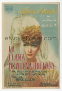 4t0953 FLAME OF NEW ORLEANS Spanish herald 1943 great different close up of Marlene Dietrich!