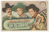 4t0968 GO WEST Spanish herald 1944 different image of The Marx Bros. Groucho, Chico & Harpo!