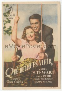 4t0996 IT'S A WONDERFUL LIFE Spanish herald 1948 James Stewart & Donna Reed misbilled as Dana Redd!