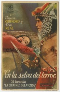 4t0999 JUNGLE GIRL part 2 Spanish herald 1945 Frances Gifford & native, Edgar Rice Burroughs, serial!