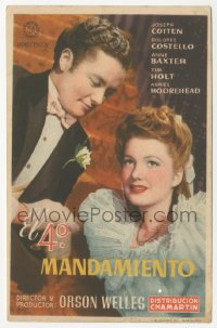 4t1024 MAGNIFICENT AMBERSONS Spanish herald 1945 Orson Welles, Tim Holt, Anne Baxter, different!