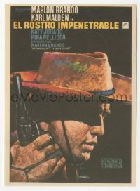 4t1044 ONE EYED JACKS Spanish herald R1972 different Mac art of star/director Marlon Brando with gun!
