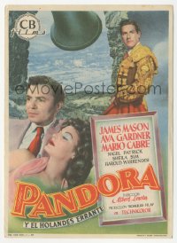4t1047 PANDORA & THE FLYING DUTCHMAN Spanish herald 1952 James Mason & sexy Ava Gardner, different!