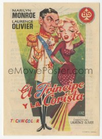 4t1057 PRINCE & THE SHOWGIRL Spanish herald 1958 different Jano art of Olivier & sexy Marilyn Monroe!