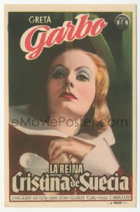 4t1062 QUEEN CHRISTINA Spanish herald R1950s different close up of Greta Garbo, Rouben Mamoulian!