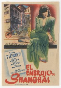4t1079 SHANGHAI GESTURE Spanish herald 1946 Josef von Sternberg, different art of Gene Tierney!