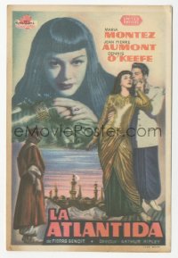 4t1084 SIREN OF ATLANTIS Spanish herald 1950 Atlantis the Lost Continent, sexiest Maria Montez!
