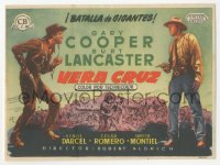 4t1127 VERA CRUZ Spanish herald 1956 great image of cowboys Gary Cooper & Burt Lancaster!