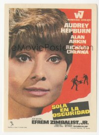 4t1132 WAIT UNTIL DARK Spanish herald 1968 different close portrait of blind Audrey Hepburn!