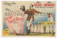 4t1149 YOU'LL NEVER GET RICH horizontal Spanish herald 1950 Fred Astaire & Rita Hayworth, different!
