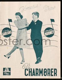 4t0679 BABES IN ARMS Danish program 1945 Mickey Rooney, Judy Garland, different images!