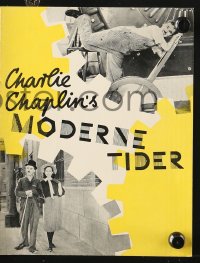 4t0796 MODERN TIMES Danish program R1950s wonderful different images of Charlie Chaplin!