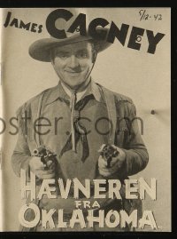 4t0807 OKLAHOMA KID Danish program 1939 James Cagney & Humphrey Bogart as good & bad cowboys, rare!
