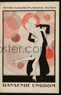 4t0811 OUR DANCING DAUGHTERS Danish program 1930 different art of flapper Joan Crawford, rare!
