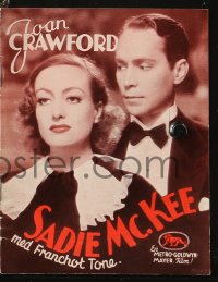 4t0826 SADIE McKEE Danish program 1934 different images of sexy Joan Crawford & Franchot Tone!