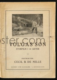 4t0861 VOLGA BOATMAN Danish program 1927 Cecil B. DeMille, completely different images, rare!
