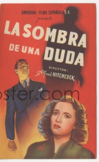 4t1078 SHADOW OF A DOUBT 4pg Spanish herald 1945 Hitchcock,Teresa Wright, Joseph Cotten, Barba art!