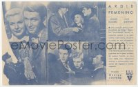 4t1130 VIVACIOUS LADY 4pg Spanish herald 1940 James Stewart, Ginger Rogers, great different art!