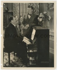4w0992 BEAU HUNKS 8x10 still 1931 Stan Laurel asks Oliver Babe Hardy to sing a baby song soft & low!