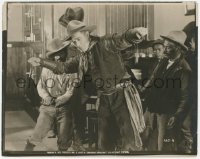 4w1041 BRANDING BROADWAY 8x10 still 1918 William S. Hart having fun in bar with other cowboys!