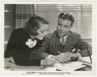 4w1097 COLLEEN 8x10.25 still 1936 c/u of Dick Powell & pretty Ruby Keeler going over contract!