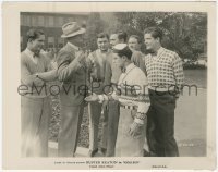 4w1098 COLLEGE 8x10.25 still 1927 Buster Keaton holds his hand out to greet another student!