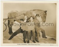 4w1125 DAY AT THE RACES candid 8x10 still 1937 Groucho, Chico & Harpo Marx w/thoroughbred diet book!