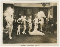 4w1169 DRAG 8x10.25 still 1929 two men examine six sexy ladies in skimpy showgirl costumes!