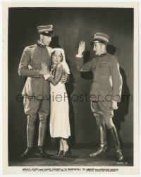 4w1193 FAREWELL TO ARMS 8x10.25 still 1932 Adolphe Menjou waves at Gary Cooper & Helen Hayes!