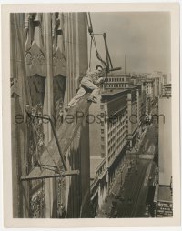 4w1199 FEET FIRST 8x10.25 still 1930 Harold Lloyd hanging over busy New York City street!