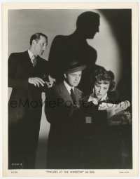 4w1203 FINGERS AT THE WINDOW 8x10.25 still 1942 Basil Rathbone over Lew Ayres & Laraine Day!