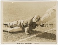 4w1226 FRESHMAN 8x10.25 still 1925 great c/u of football player Harold Lloyd grabbing opponent's leg!