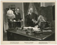 4w1233 GENIUS AT WORK 8x10.25 still 1946 Bela Lugosi stares at happy Anne Jeffreys & Lionel Atwill!