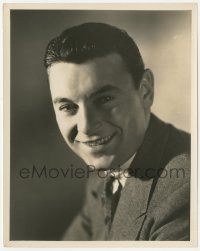 4w1235 GEORGE BRENT 8x10 still 1930s head & shoulders smiling portrait of the leading man by Fryer!