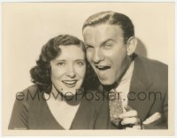 4w1236 GEORGE BURNS & GRACIE ALLEN 8x10.25 still 1930s wacky portrait of the famous comedy team!