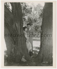 4w1237 GET YOUR MAN 8.25x10 still 1927 Charles Buddy Rogers romancing sexy Clara Bow by big tree!