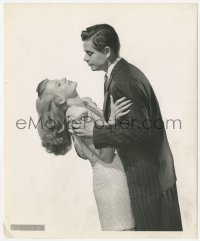 4w1244 GILDA 8.25x10 still 1946 romantic c/u of beautiful Rita Hayworth & Glenn Ford by Coburn!