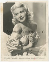 4w1247 GINGER ROGERS 8.25x10.25 still 1935 seated close up clasping hands with bare shoulders!