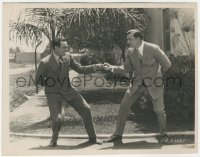 4w1277 HAROLD LLOYD 8x10 key book still 1920s competing with guy by pulling each other's hands!