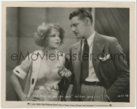 4w1284 HER WEDDING NIGHT 8.25x10.25 still 1930 close up of Ralph Forbes giving key to Clara Bow!