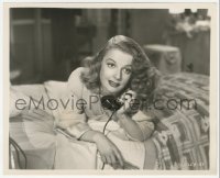 4w1509 NORA PRENTISS 8.25x10 still 1947 c/u of beautiful Ann Sheridan with phone laying on bed!
