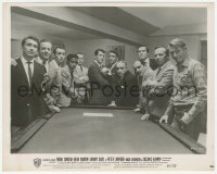 4w1513 OCEAN'S 11 8x10.25 still 1960 all eleven stars crowded around pool table with Akim Tamiroff!