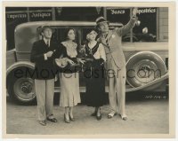 4w1519 ON THE LOOSE 8x10 still 1931 Thelma Todd & Zasu Pitts with John Loder & Allister by car!