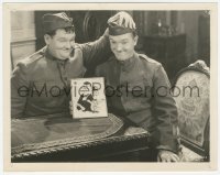 4w1530 PACK UP YOUR TROUBLES candid 8x10.25 still 1932 Laurel & Hardy with jigsaw puzzle of them!