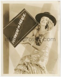 4w1532 PARAMOUNT ON PARADE candid 8x10 still 1930 Kay Francis holding her design for the movie title!